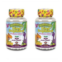 Kal 다이노소 Dinodophilus 블랙 체리 Dinosaurs Black Cherry 60정 2개