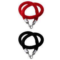 GHSHOP 1.5m 벨벳 로프 군중 제어 Stanchion 포스트 대기열 라인 배리어 블랙 레드, 설명, 설명