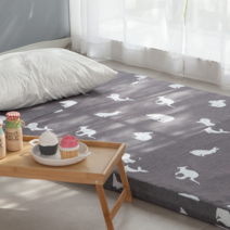 뜨란채 3단접이식 원룸 매트리스 토퍼, 생활방수 마일드그레이