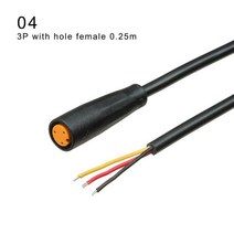 전기자전거개조 체인링 모터 크랭크 파워미터 9mm 기본 커넥터 23456 핀 케이블 방수 Ebike Bafang 디스플레이 옵션 전기 자전거 액세서리, 04 4, 한개옵션1