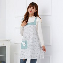 미미캐츠 로즈파인 방수앞치마 주방앞치마 공방용, 민트