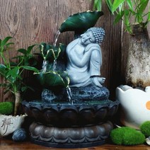 물레방아 분수대 가습기 집들이 사무실오픈선물 개업선물 buddha tabletop water fountain decoration landscape 수지 풍수 조각 running