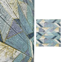 벽지스티커 포인트 10 pcs 3d 벽 자기 접착 폼 패널 홈 벽 장식 거실 집 욕실, 6a, 10개70x77cm