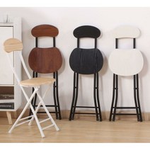 폴딩 심플 체어 등받이의자 사무용의자 사무실 네일샾 학원 가게 카페 베란다의자 보조의자 접의식의자 등받이 의자 원목 캠핑장 인테리어의자, 블랙 black