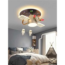 인테리어 조명 샹들리에 유치원 우주정거장 카페 키즈, 원격 제어 우주 정거장 3색 조명