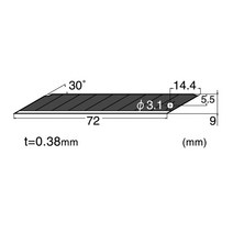 NT(엔티) 커터날 BA-15P(1타=10장묶음)흑날