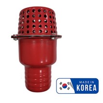 국산 4인치 철후두망 후드망 후드밸브 양수기 펌프 거름망 흡입, 1개