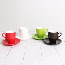 노빌타 도피오 더블 에스프레소잔 세트 4color, 상세설명 참조, 도피오 그린세트
