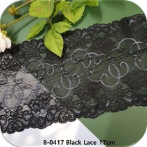 dklace 스판 레이스 8-0417 레이스 3 color ( 17cm (1yd 5yd 10yd) 기준 ), Black (90cm_1yd)