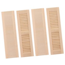 우드셔터 우드커튼 암막 4pcs 112 인형 집 미니어처 우드 셔터 세트 diy 루버