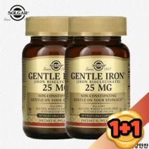 1+1 솔가 철분 Iron 25mg 베지캡슐 90개, 90 카운트
