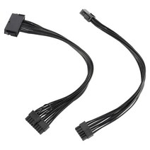 ATX 24 핀18 핀 어댑터 컨버터 전원 케이블 및 8 핀12 (HP Z440 Z640 마더 보드 용), Black