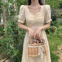 VSYOY 프렌치 소프트 빈티지 원피스