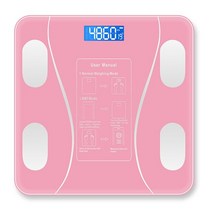 스마트ITO체중계 인바디 샤오미 체중계 가정용 LED 몸무게 측정 블루투스 호환 체지방 전자 디지털 욕실 성인 bmi 구성 분석기, 분홍색