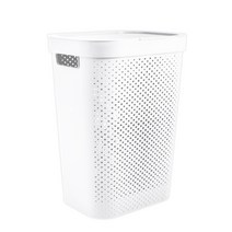 긱보드 에어 홀 대형 빨래 바구니 60L, 화이트
