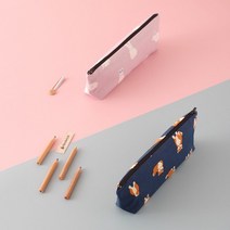 필통 만들기 삼각바닥 필통 간단한 학생 동물 필통.나미꼬의퀼트카페, 레드잔체크