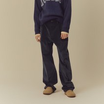 [NOHANT] ONE-TUCK CINCH BACK CORDUROY PANTS NAVY