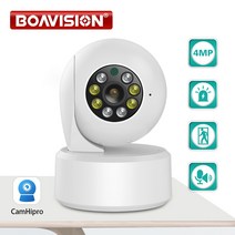 1080P IP카메라 실시간 홈캠BOAVISION-HD 2MP 4MP 와이파이 PTZ 카메라 AI 인간 자동 추적 양방향 오디오, 05 4MP No TF Card_01 EU 플러그