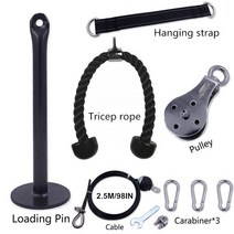 케이블 기계 어 테치먼트 Tricep Rope D-Handle Cable Pully 체육관 용 피트니스 장비 무게 리프팅 운동 액세서리, [22] as picture shows