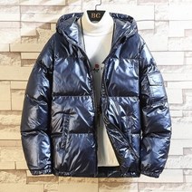 유광패딩 2023 여성용 다운 재킷 겨울 광택 실버블랙골드블루 후드 파카 아웃웨어 다운 코트 여성