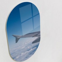 te194-폼아크릴액자38CmX58Cm타원_비행기창문, 1.노을