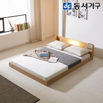 동서가구 네오 마이미 LED 조명 저상형 슈퍼싱글 퀸 침대 매트리스, 퀸 침대프레임, 네오 독립 매트리스, 고무나무