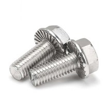 M10 육각 플랜지 헤드 볼트 A2 70 와셔 고정 헤드 스테인리스 스틸 서스 304 나사 스크류, 60mm x10pcs