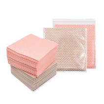 KP 물결행주(중) 포장(100장) 33x35cm 행사 홍보 판촉용, 레드오렌지 완포장
