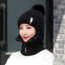 니트머플러 도깨비 목도리 캐시미어 여자 롱 여성 울 모자 스키 모자 세트 방풍 겨울 야외 두꺼운 샴 스카프 칼라 따뜻한 유지 얼굴 따뜻한 비니 모자
