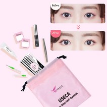 자극NO 평균 5~7일 유지 A형 인조 부분 가닥 속눈썹 붙이기 눈시림NO 내 속눈썹 빠짐NO 셀프 속눈썹연장 미브린 유스카 투스텝 7종 미니 키트 세트 재료, JC, 10