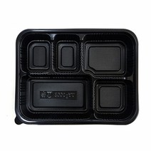 에바팩 일회용 도시락 용기 4칸 5칸 6칸 블랙 뚜껑포함 200개