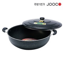 주방1번가 주코(JOOCO) 삼우튀김팬 튀김솥 대형 프라이팬 다용도 튀김팬, 48cm(지름)