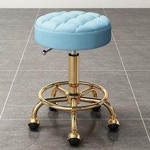 미용실의자 미용실 가구 이발소 의자 스타일리스 문신 회전식 뷰티 네일 풀리 원형 작업, golden 7