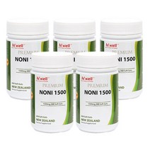 하이웰 뉴질랜드 노니 1500mg 200캡슐 유기농 노니 캡슐 영양제, 5개