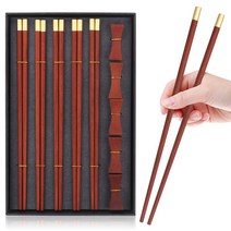 젓가락 프리미엄 원통형 식기 나무 포장 가정용, 07 Red Sandalwood 5pair