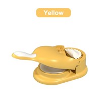 핸드 랩핑기 수동 포장 귀여운 2 In 1 만두 메이커 기계 DIY 반죽 프레스 스킨 래퍼 금형 가정용 주방 베이킹 과자 도구, [04] Yellow