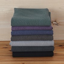 누빔천)60수피그먼트양면누빔 7color (7mm), 블랙