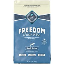 블루 버팔로 freedom grain free natural 성인 건식 강아지 사료, 24파운드(1팩)