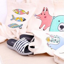 미리사몰B DIY 민화 에코백 만들기 세트 천 가방 무지 도안 친환경 재료 미술 그리기 색칠 꾸미기 자랑 어린이 초등 학교 돌봄 방과후 수업 준비물, 민화 신발주머니:부엉이, 1개