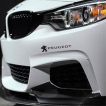 푸조 동호회 튜닝 순정 익스테리어 스티커 2개 남자차, 블랙