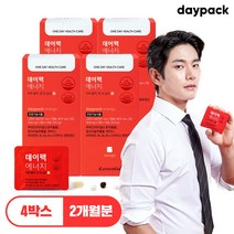 디에센셜 데이팩 에너지 밀크씨슬 루테인 멀티비타민 테아닌 한팩 활력 종합영양제, 4박스(2개월분)
