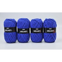 니뜨 리네아 벨벳 뜨개실 100g, 1023 (로얄블루), 1개