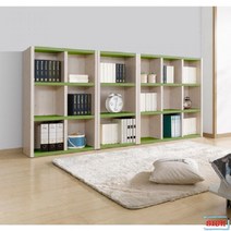 1200 오픈 3단책장 G-B108 책장책상 서랍장 공간박스 낮은책장 수납장 거실책장 책꽂이 장식장 철제책장 3단책장 2단책장 4단책장 책장수납함 유아책장 책장DIY, 화이트그린