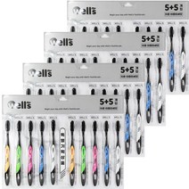 웰스 칫솔 차콜이중미세모10입x4개 구강청결 치아건강, 10개입, 4개