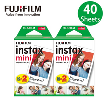새로운 10-100매 fujifilm instax mini liplay 11 9 8 7s 70 90 link sp-2 필름 즉석 카메라용 흰색 가장자리 인화지, 40매