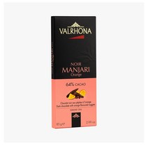 Valrhona 발로나 만자리바 다크초콜릿 64% 카카오 위드 오렌지 85g