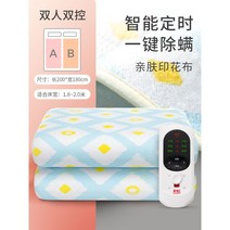 온열 매트 카페트 패드 싱글 침실용 1인용 전기, [듀얼프린트진드기제거]2.0mx1.8m