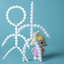 지오몽 20cm DIY 솜인형 만들기 키트 뼈대 뼈깅이 관절 골격 아이돌 인형 무속성, 머리 일자