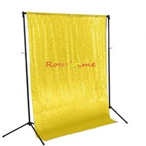 4FTx10FT 실버 스팽글 배경 반짝이 커튼 웨딩 사진 부스 크리스마스 장식, 4x10ft-120X305CM, Neon Yellow