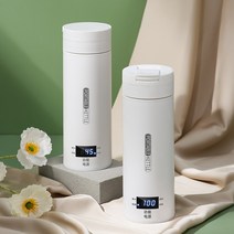 휴대용 분유포트 휴대용 보온포트 휴대용 전기포트, 화이트 LCD 모델